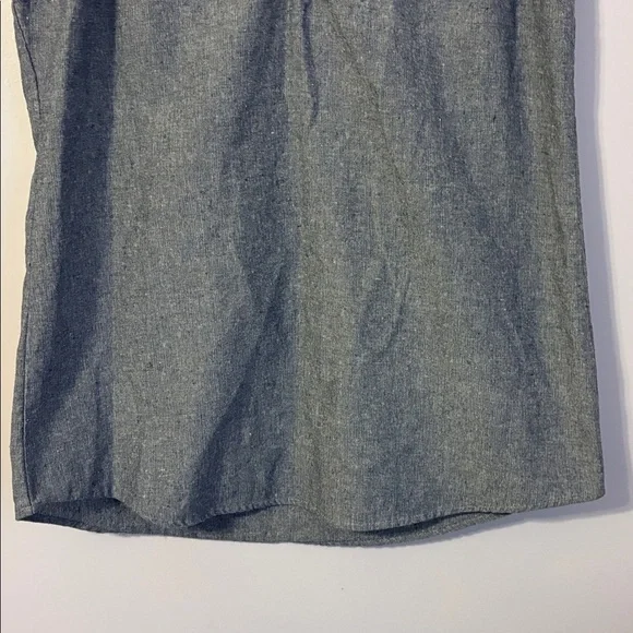 Mud Pie Blue Chambray Sleeveless Ruffle Collar Tunic Top size L (12-14) - Picture 4 of 15